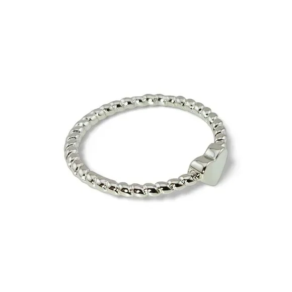 Sterling Silver Plain Heart Ring - Picture 4 of 6